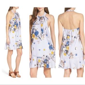 Chelsea28 Floral Lavender Bow Halter Dress💟